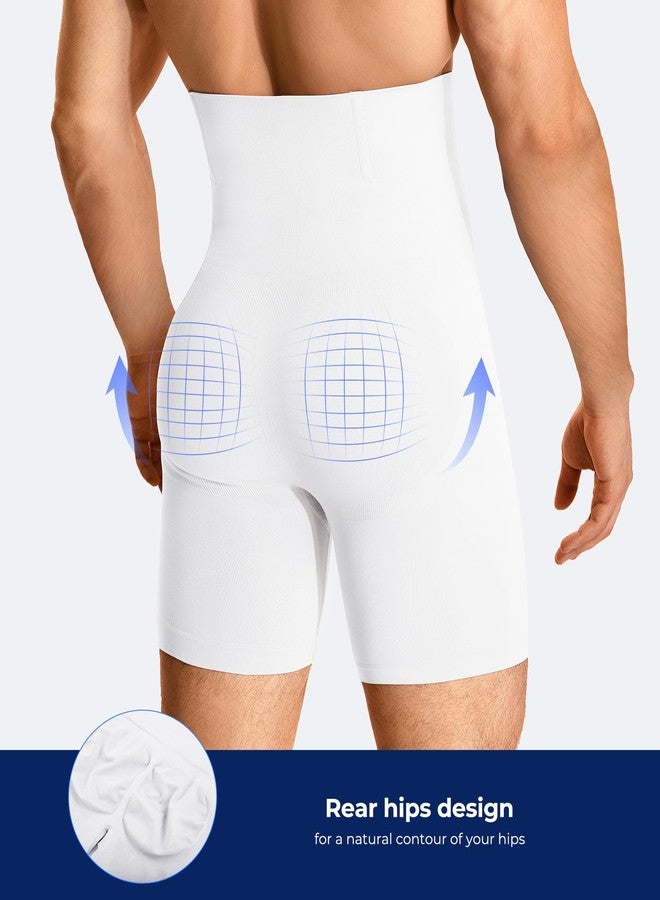 TAILONG Mens Shapewear Tummy Control Underwear Compression Shorts Men Slimming Body Shaper Leg Boxer Briefs White - Image 3